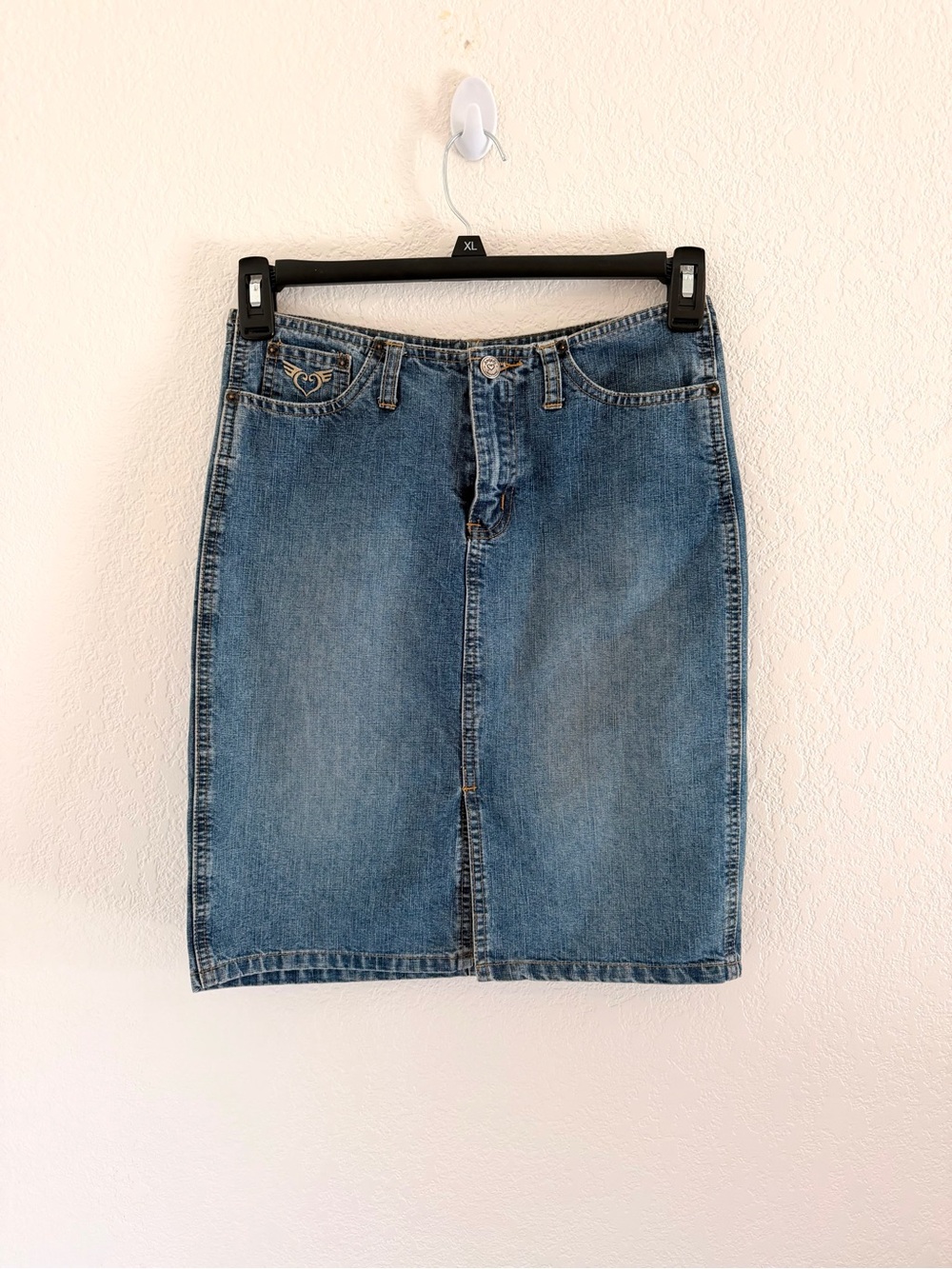 Knee Length Denim Skirt
